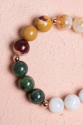 Sertifikalı Doğal Taş Bileklik-Akrep Burcu - 2