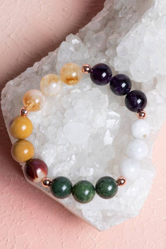 Sertifikalı Doğal Taş Bileklik-Akrep Burcu - 3