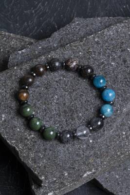 Sertifikalı Doğal Taş Bileklik/Boğa Burcu - 4