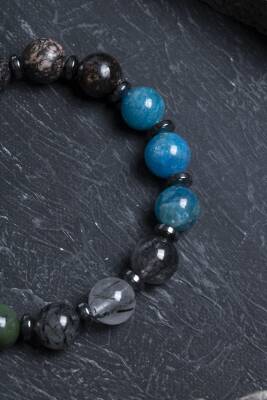 Sertifikalı Doğal Taş Bileklik/Boğa Burcu - 2