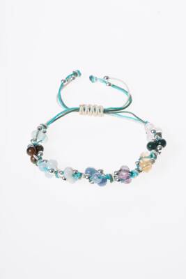 Sertifikalı Doğal Taş Makrome Bileklik-Balık Burcu - 5