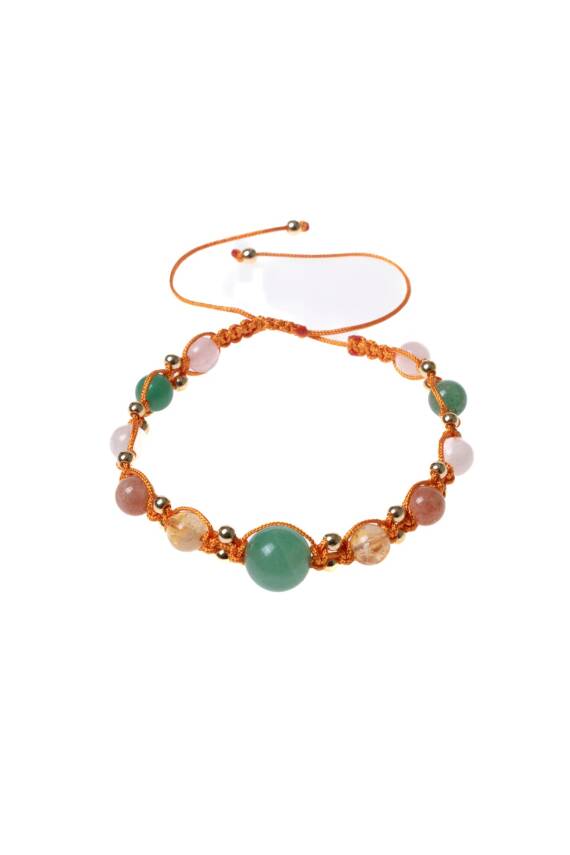 Sertifikalı Doğal Taş Makrome Bileklik -İkizler Burcu - 5