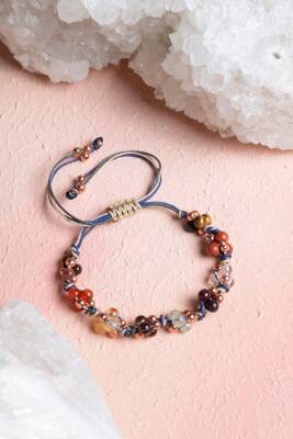 Sertifikalı Doğal Taş Makrome Bileklik-Oğlak Burcu - Osmanlı Doğal Taş