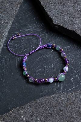 Sertifikalı Doğal Taş Makrome Bileklik-Yay Burcu - Osmanlı Doğaltaş