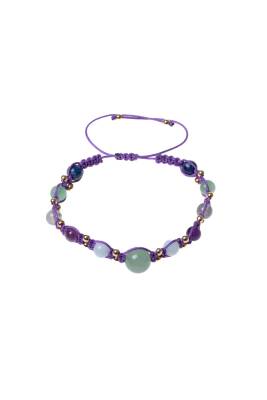 Sertifikalı Doğal Taş Makrome Bileklik-Yay Burcu - 5