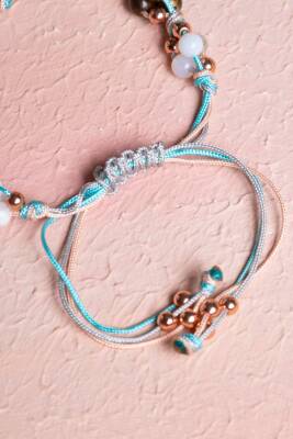 Sertifikalı Doğal Taş Makrome Bileklik-Yengeç Burcu - 4