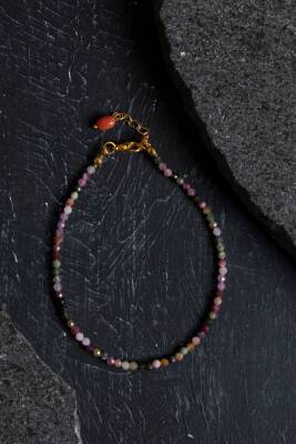 Sertifikalı Doğal Turmalin Taşlı Zarif Halhal - 3