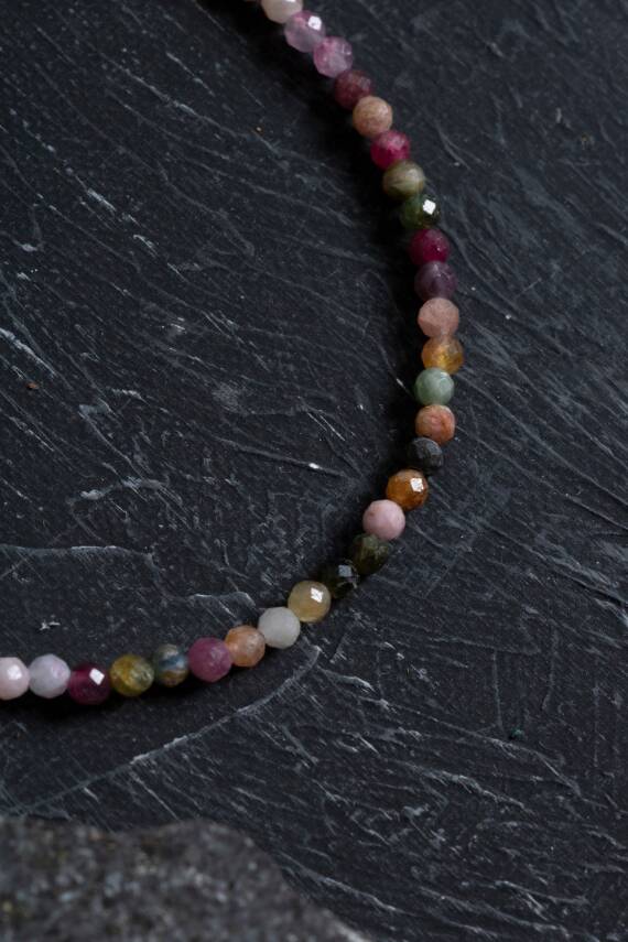 Sertifikalı Doğal Turmalin Taşlı Zarif Halhal - 4