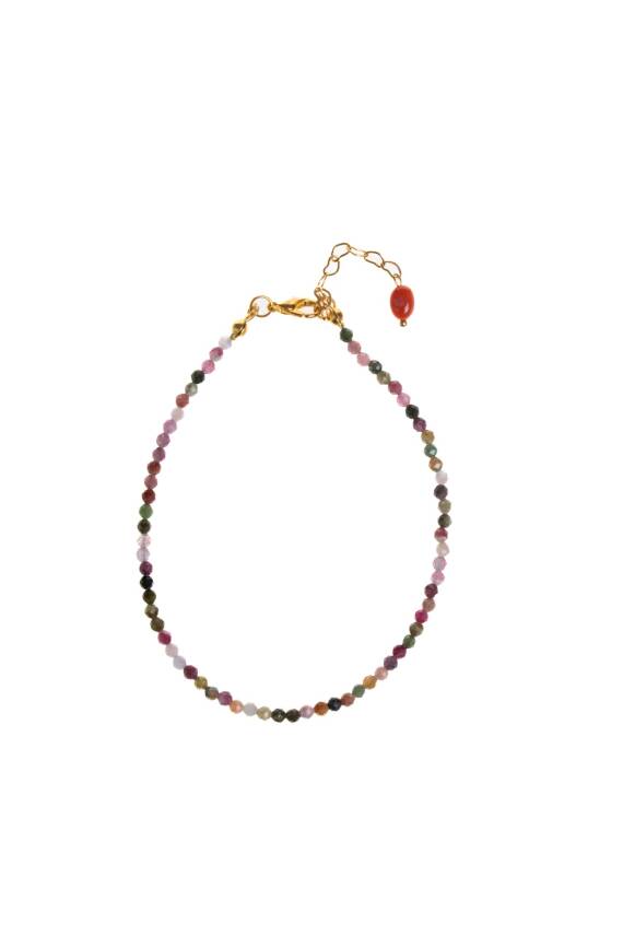 Sertifikalı Doğal Turmalin Taşlı Zarif Halhal - 5