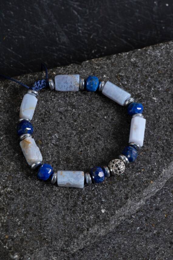 Sertifikalı Dumanlı Kuvars Sitrin Hematit Doğaltaş Bileklik - 3