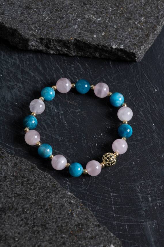 Sertifikalı Dumanlı Kuvars ve Opal Doğal Taş Bileklik - 1