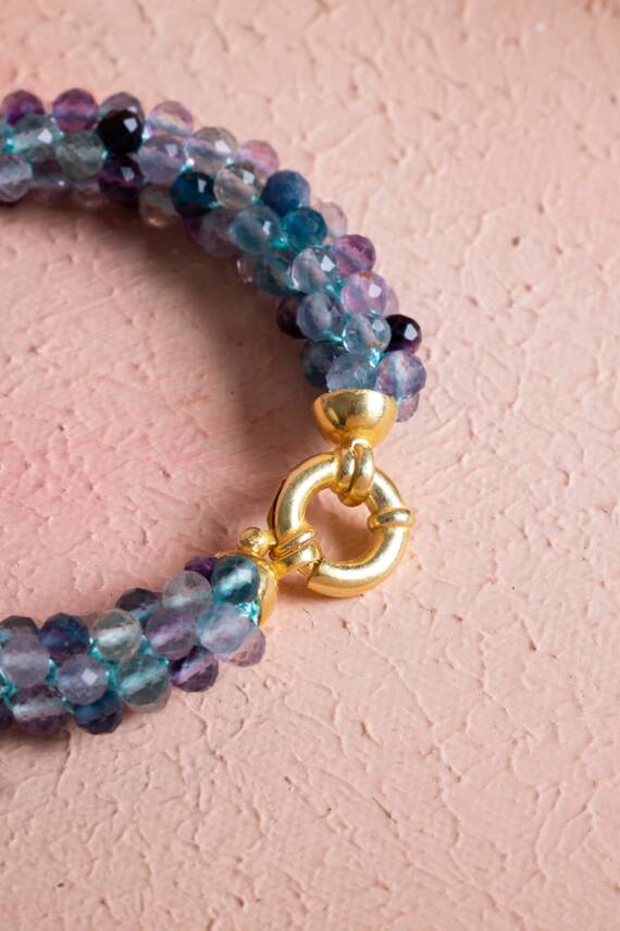 Sertifikalı El İşçiliği Örme Florit Gümüş Kapama Bileklik (SK:138) - 4