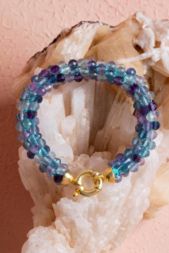 Sertifikalı El İşçiliği Örme Florit Gümüş Kapama Bileklik (SK:138) - 5