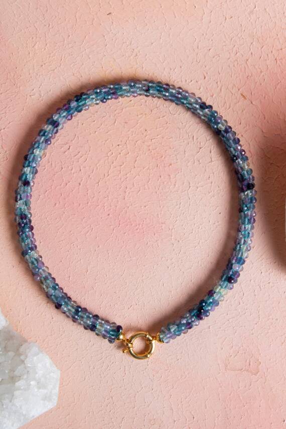 Sertifikalı El İşçiliği Örme Florit Gümüş Kapama Kolye (SK:137) - 1