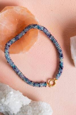 Sertifikalı El İşçiliği Örme Florit Gümüş Kapama Kolye (SK:137) - Osmanlı Doğal Taş