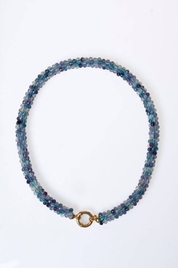 Sertifikalı El İşçiliği Örme Florit Gümüş Kapama Kolye (SK:137) - 6