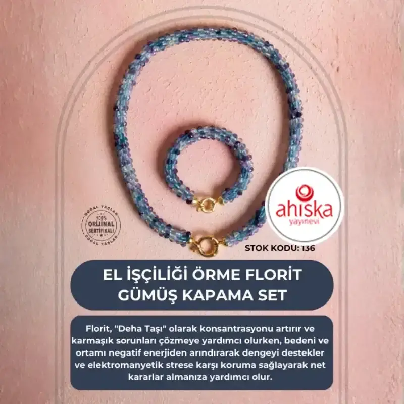 Sertifikalı El İşçiliği Örme Florit Gümüş Kapama Set (SK136) - 2
