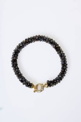 Sertifikalı El İşçiliği Örme Labradorit Gümüş Kapama Bileklik (SK:135) - 6