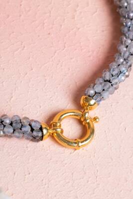 Sertifikalı El İşçiliği Örme Labradorit Kapama Kolye (SK:116) - 4