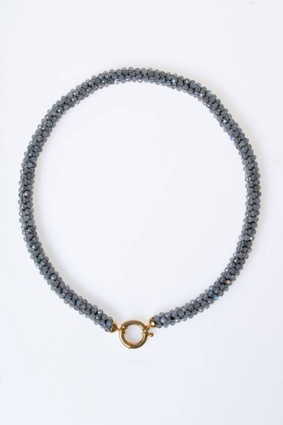 Sertifikalı El İşçiliği Örme Labradorit Kapama Kolye (SK:116) - 6