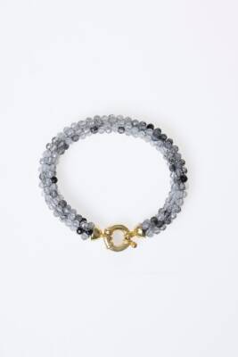 Sertifikalı El İşçiliği Örme Rutilli Kuvars Kapama Bileklik (SK:111) - 6