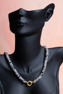 Sertifikalı El İşçiliği Örme Rutilli Kuvars Kapama Kolye (SK:110) - 2