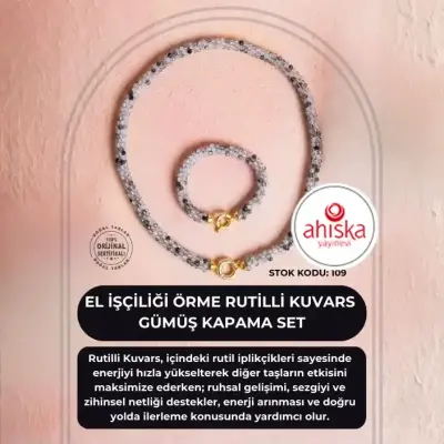 Sertifikalı El İşçiliği Örme Rutilli Kuvars Kapama Set (SK109) - Doğal Taş (1)