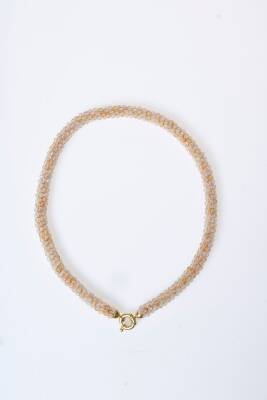 Sertifikalı El İşçiliği Örme Sitrin Gümüş Kapama Kolye (SK:095) - 6