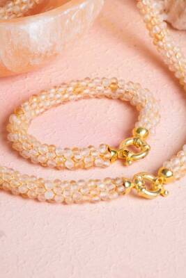 Sertifikalı El İşçiliği Örme Sitrin Gümüş Kapama Set (SK094) - 4
