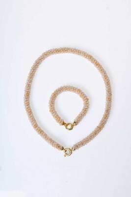 Sertifikalı El İşçiliği Örme Sitrin Gümüş Kapama Set (SK094) - 6
