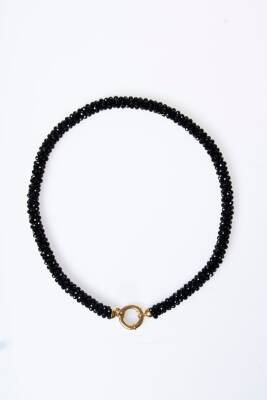 Sertifikalı El İşçiliği Örme Siyah Turmalin Kapama Kolye (SK:113) - 6