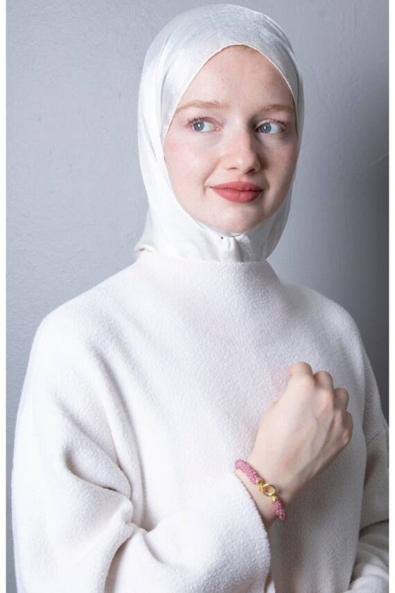 Sertifikalı El İşçiliği Örme Turmalin Gümüş Kapama Bileklik (SK:418) - 1