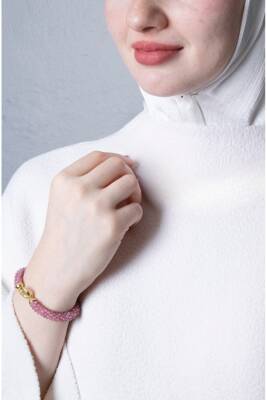 Sertifikalı El İşçiliği Örme Turmalin Gümüş Kapama Bileklik (SK:418) - 4