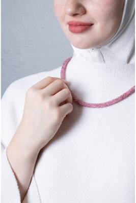 Sertifikalı El İşçiliği Örme Turmalin Gümüş Kapama Kolye (SK:417) - 4