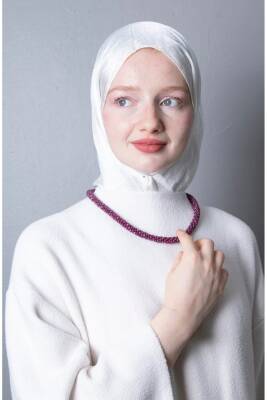 Sertifikalı El İşçiliği Örme Yakut Gümüş Kapama Kolye (SK:419) - 3