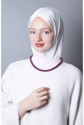 Sertifikalı El İşçiliği Örme Yakut Gümüş Kapama Kolye (SK:419) - 4