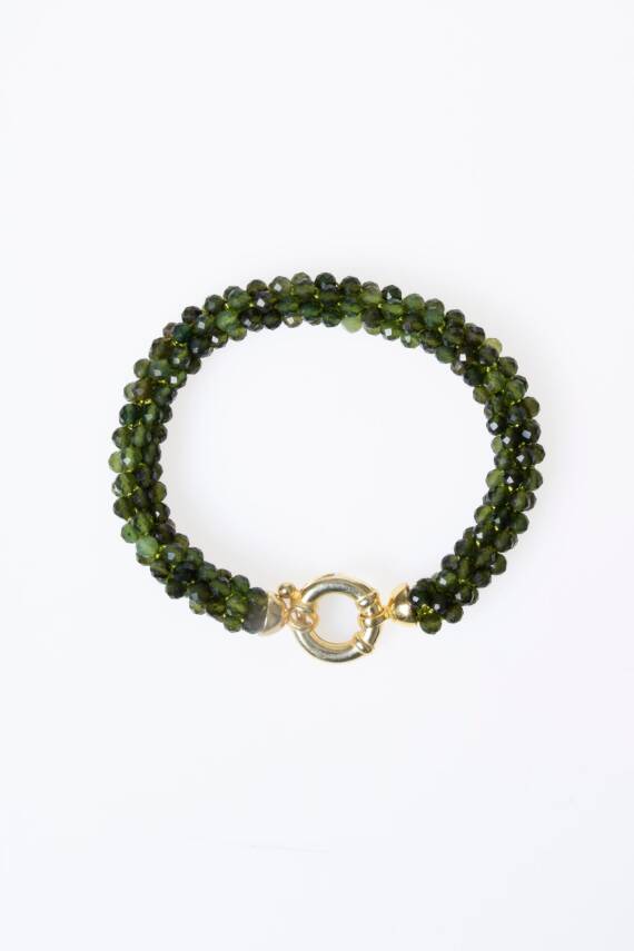 Sertifikalı El İşçiliği Örme Yeşim Gümüş Kapama Bileklik (SK:129) - 6