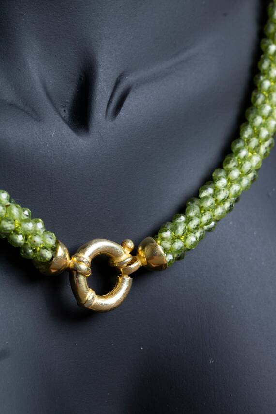 Sertifikalı El İşçiliği Örme Zebercet Gümüş Kapama Kolye (SK:098) - 3