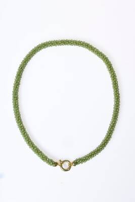 Sertifikalı El İşçiliği Örme Zebercet Gümüş Kapama Kolye (SK:098) - 5