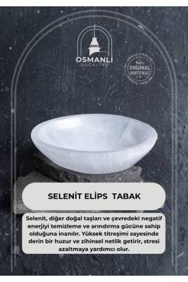 Sertifikalı Elips Selenit Tabak no.6 - Osmanlı Doğal Taş