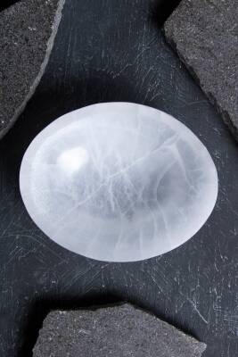 Sertifikalı Elips Selenit Tabak no.6 - Osmanlı Doğal Taş