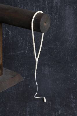 Sertifikalı Fil Dişi Boru Kesim 33'lük Doğal Taş Tesbih - Osmanlı Doğal Taş