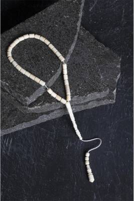 Sertifikalı Fil Dişi Boru Kesim 33'lük Doğal Taş Tesbih - Osmanlı Doğal Taş