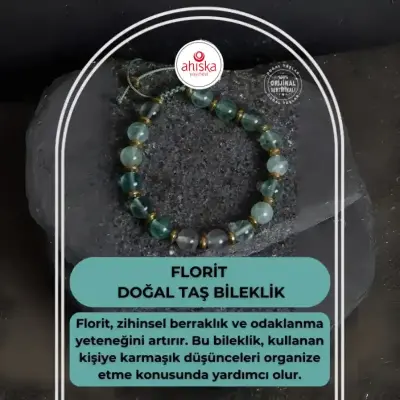 Sertifikalı Florit Doğal Taş Bileklik - Doğal Taş (1)