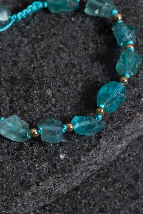 Sertifikalı Florit Doğal Taş Bileklik - 4