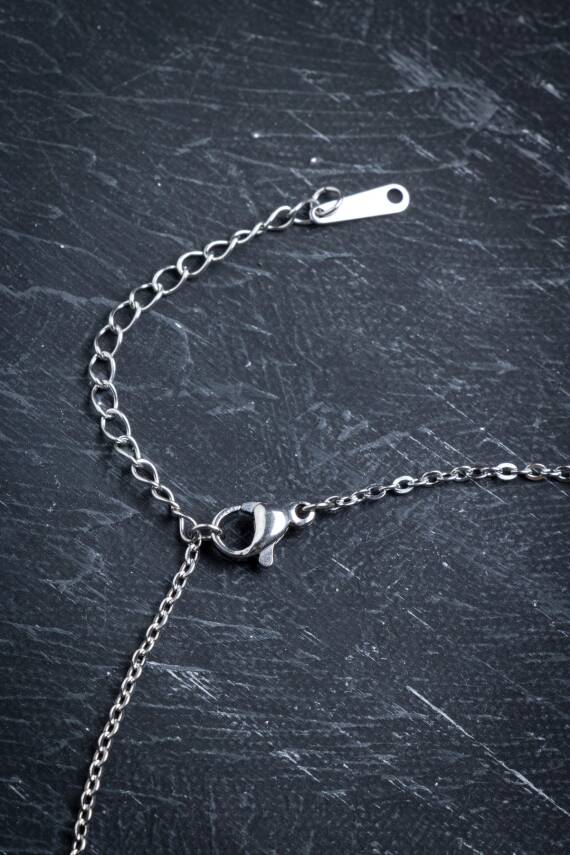 Sertifikalı Florit Doğal Taş Esans Şişesi Kolye - 5