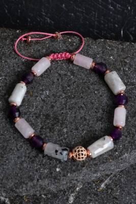 Sertifikalı Göz Akik ve Sitrin Doğal Taş Bileklik - 3