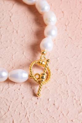 Sertifikalı Gümüş Kapama İnci Doğal Taş Bileklik (SK:054) - 3