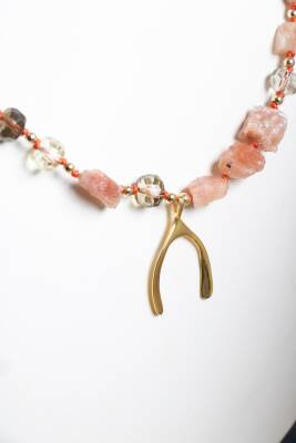 Sertifikalı Güneş Taşı Gümüş Aparat Kapama Doğal Taş Kolye - 2