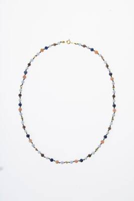 Sertifikalı Güneş Taşı Gümüş Aparat Kapama Doğal Taş Kolye - 3